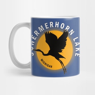 Schermerhorn Lake in Michigan Heron Sunrise Mug